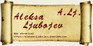 Aleksa Ljubojev vizit kartica